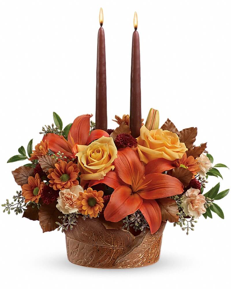 Wrapped In Autumn Centerpiece  Lafayette Florist