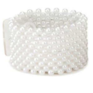 White Bead Wristlet