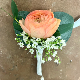 Peach Philip Boutonniere