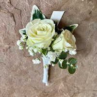 White Richard Boutonniere