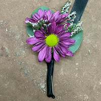 Purple Arthur Boutonniere 