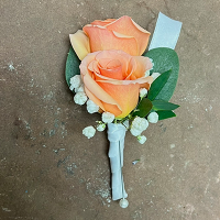 Peach Richard Boutonniere